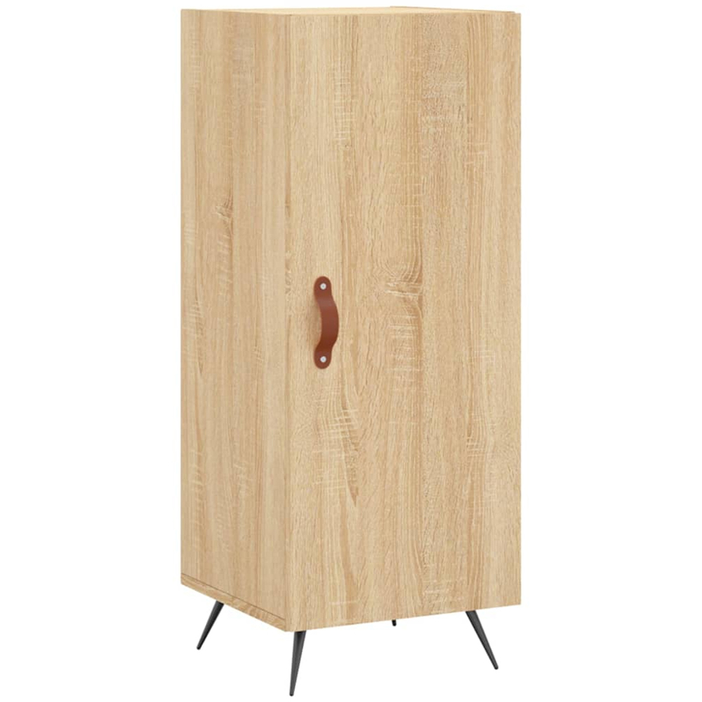 vidaXL Single Door Smoked Oak Sideboard Image 2