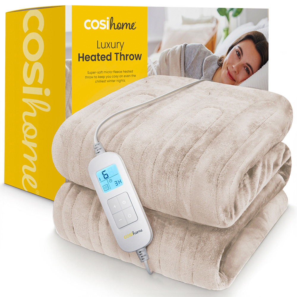 Cosi Home Cream Fleece Electric Heated Throw 160 x 130cm Image 3