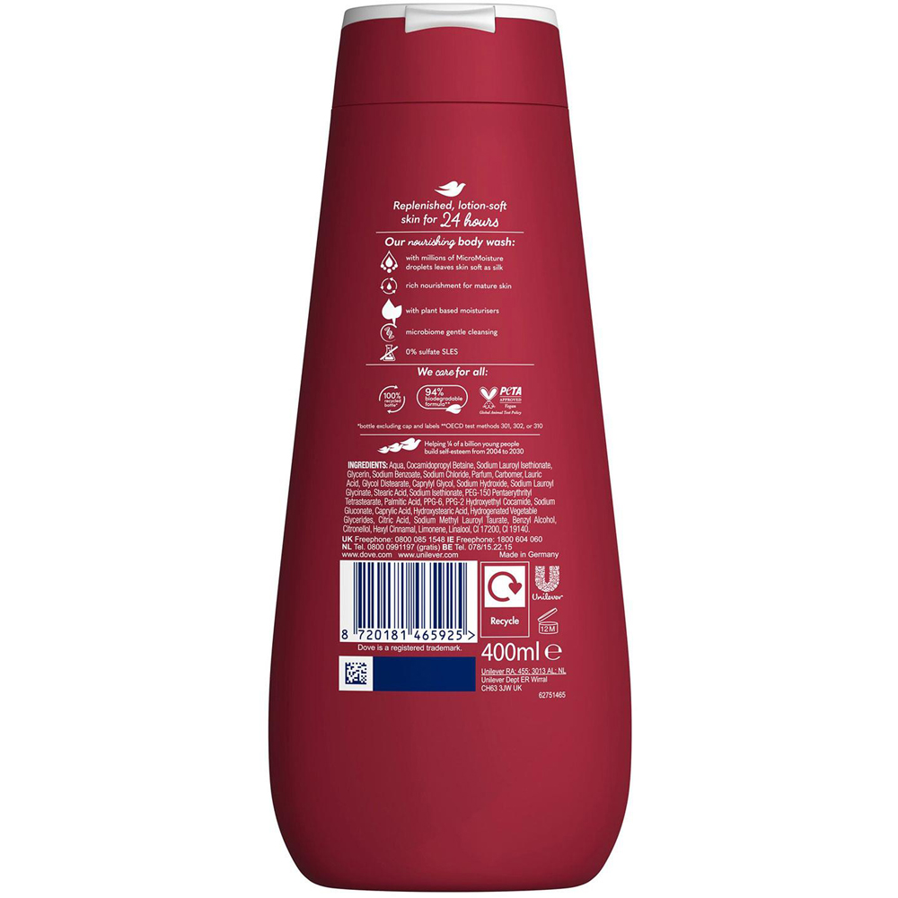 Dove Pro Age Advanced Care Body Wash 400ml 3 Pack Image 3