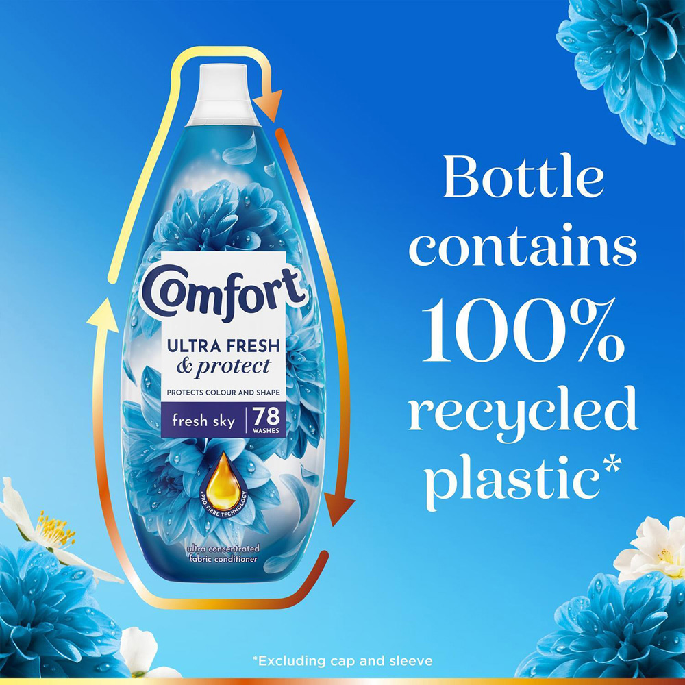 Comfort Ultra Fresh and Protect Fresh Sky Fabric Conditioner 78 Washes 1.17L 6 Pack Image 5