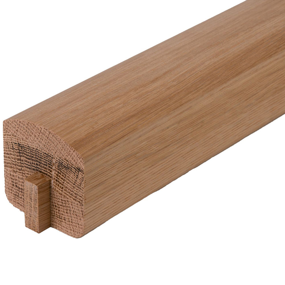 ​Blueprint Joinery Curved Oak Handrail and Base Rail Set for Glass Panel 4.2m Image 2
