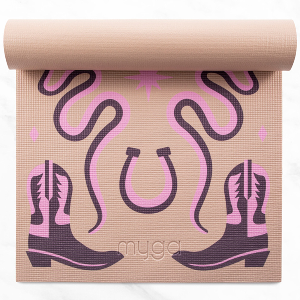 Myga Cowgirl Pattern Yoga Mat Image 2