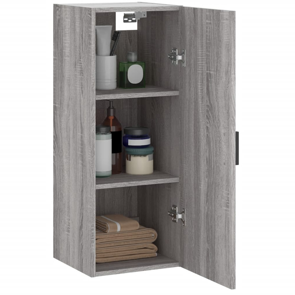 vidaXL Single Door Grey Sonoma Wall Mounted Cabinet Image 5