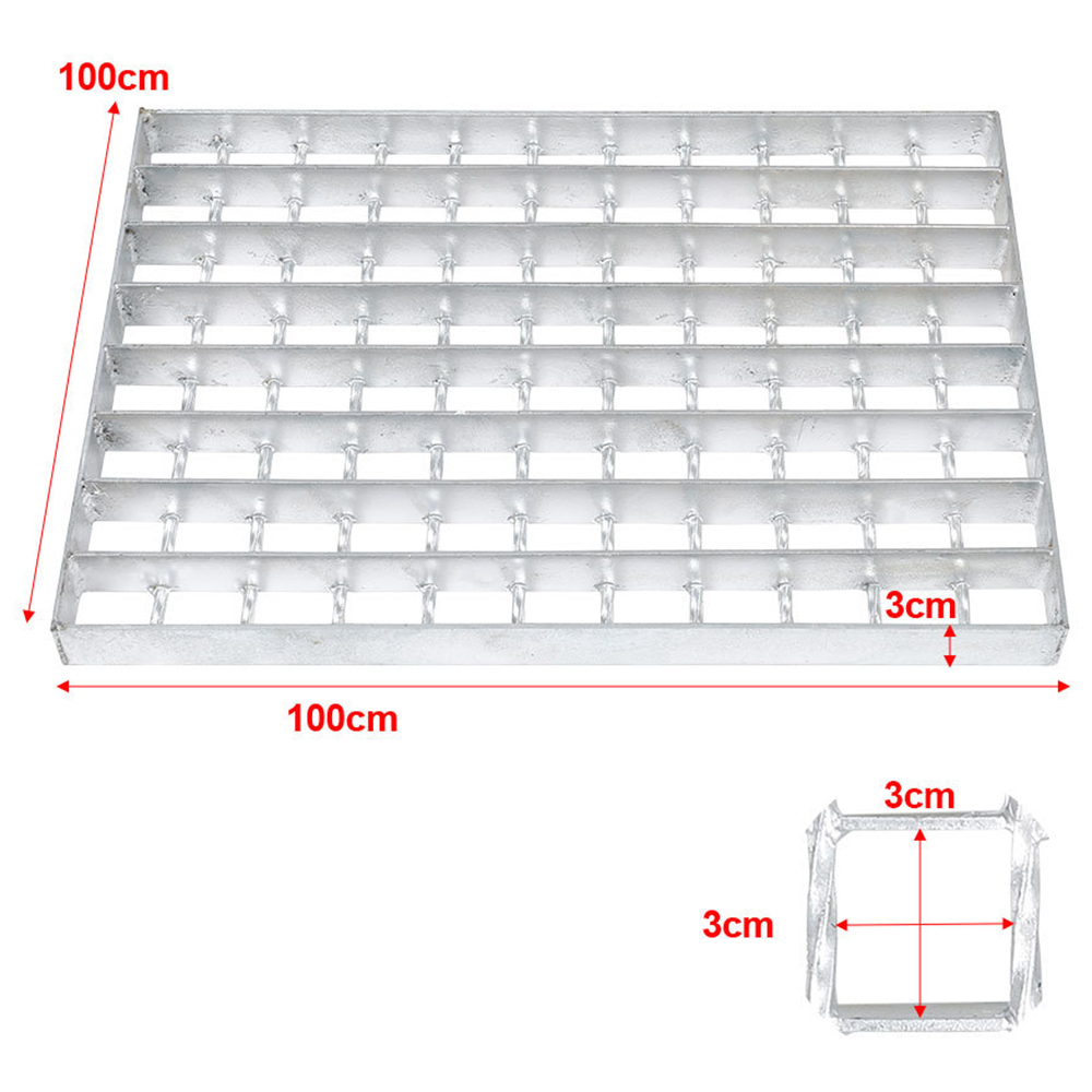 H&O Direct Galvanized Steel Drain Grate 100 x 100cm Image 4