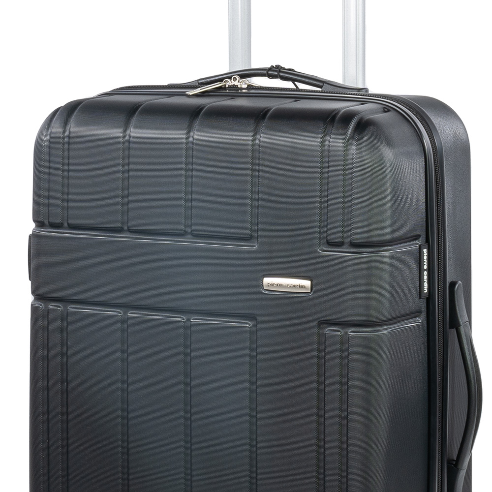 Pierre Cardin Medium Black Lightweight Trolley Suitcase Image 2
