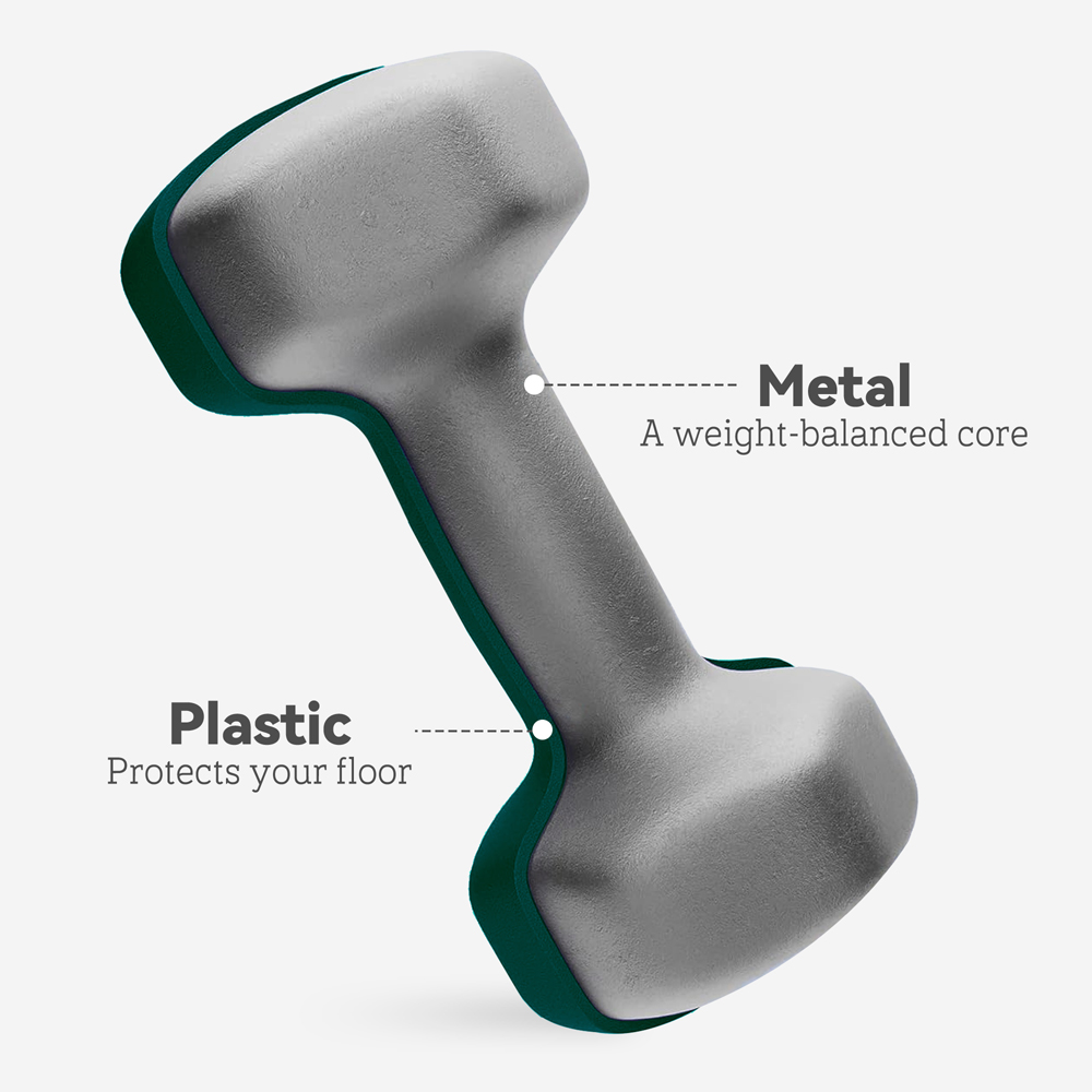 SPORTNOW Green Hex Dumbbell Set with Storage Rack 6 Pack Image 6