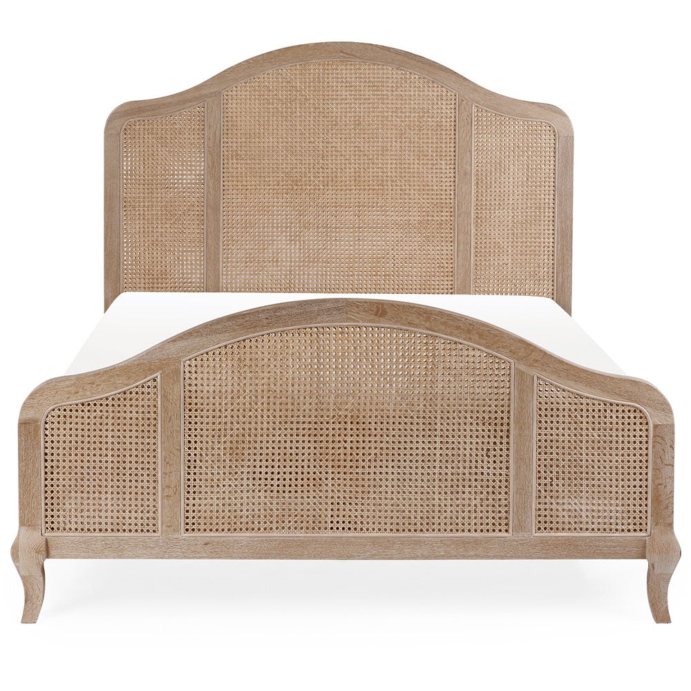 Julian Bowen Fleur King Size Rattan Light Oak Bed Image 3