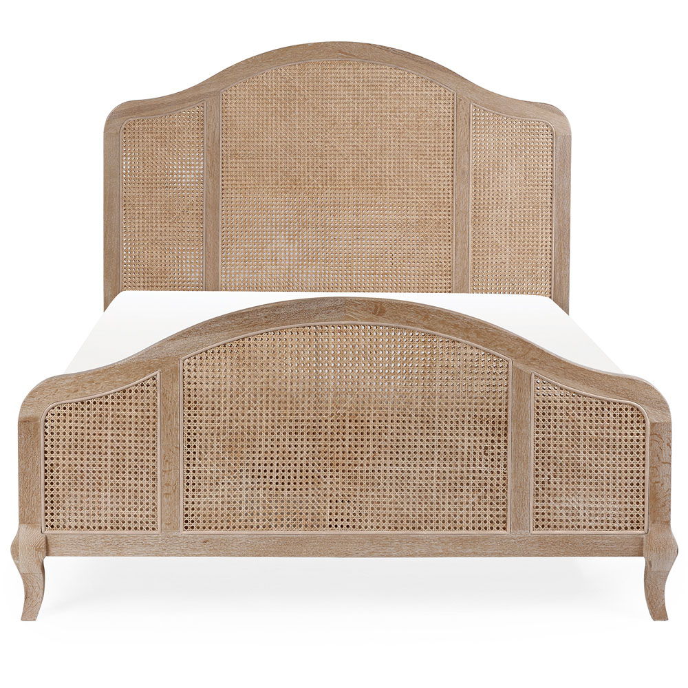 Julian Bowen Fleur Double Rattan Light Oak Bed Image 3