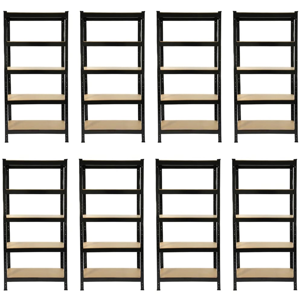 Monster Shop T-RAX Black Metal Racking Units 150 x 75 x 30cm 8 Pack Image 1