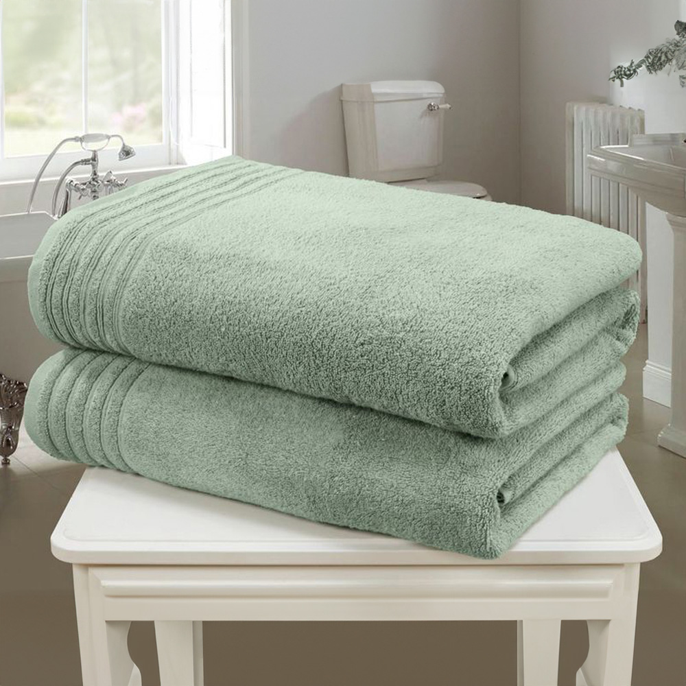 Rapport Home So Soft Green Pure Cotton Towel Bale Set of 2 Image 2