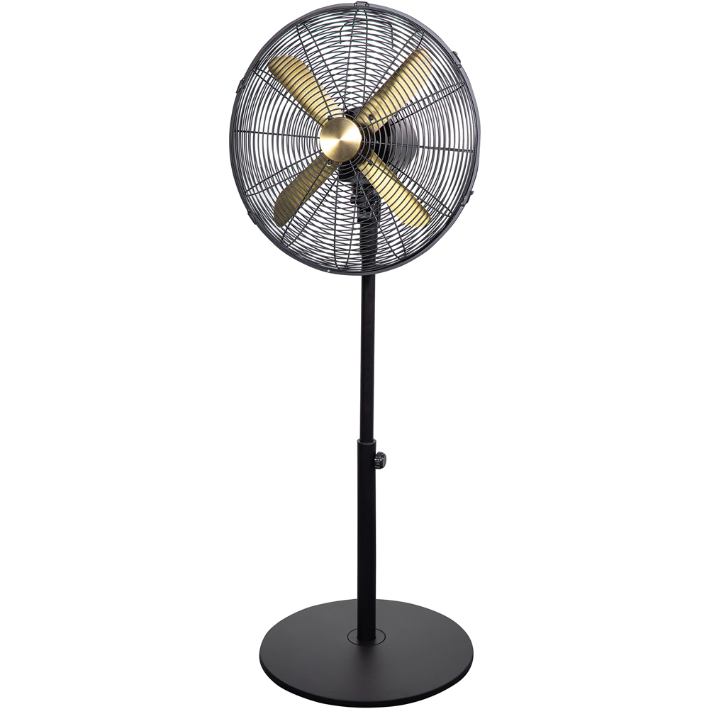 Russell Hobbs Brushed Gold and Black Oscillating Metal Pedestal Fan 16 inch Image 2