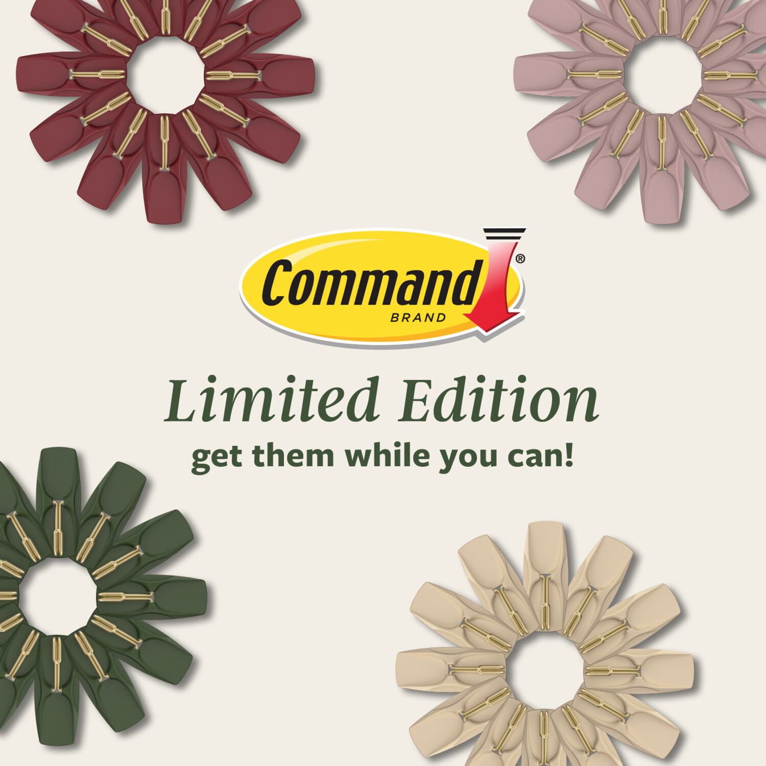 Pack of 6 Command Medium Hooks Latte Brown Image 10