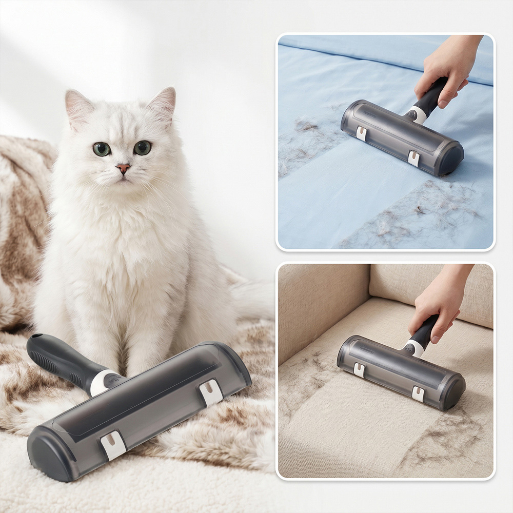 H&O Direct Black Reusable Pet Hair Remover Roller 20.5cm Image 5
