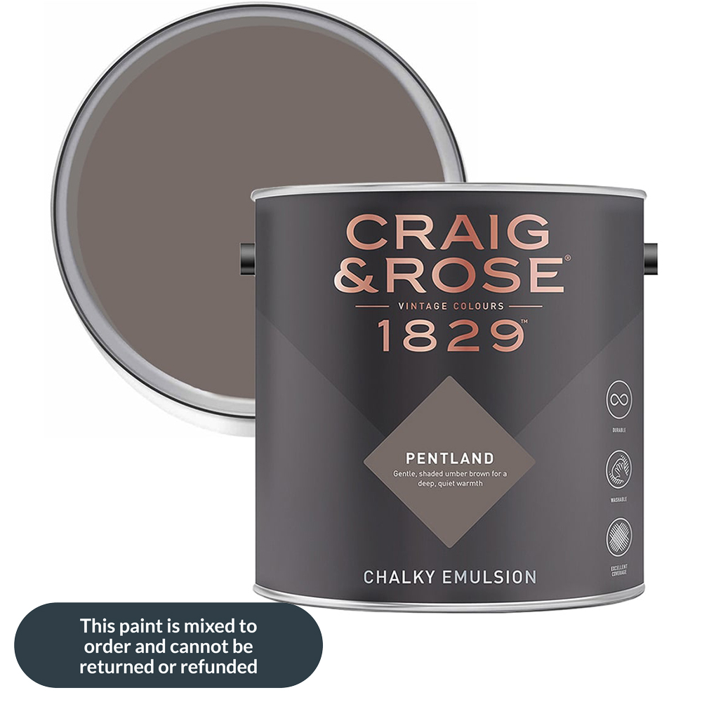 Craig & Rose 1829 Vintage Walls and Ceilings Pentland Chalky Matt Emulsion Paint 2.5L Image 1