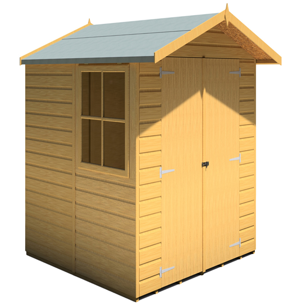 Shire Alderney 7 x 7ft Double Door Dip Treated Shiplap Shed Image 1