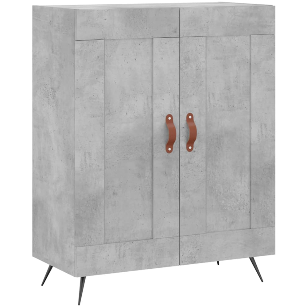 vidaXL 4 Door Concrete Grey Highboard Image 7