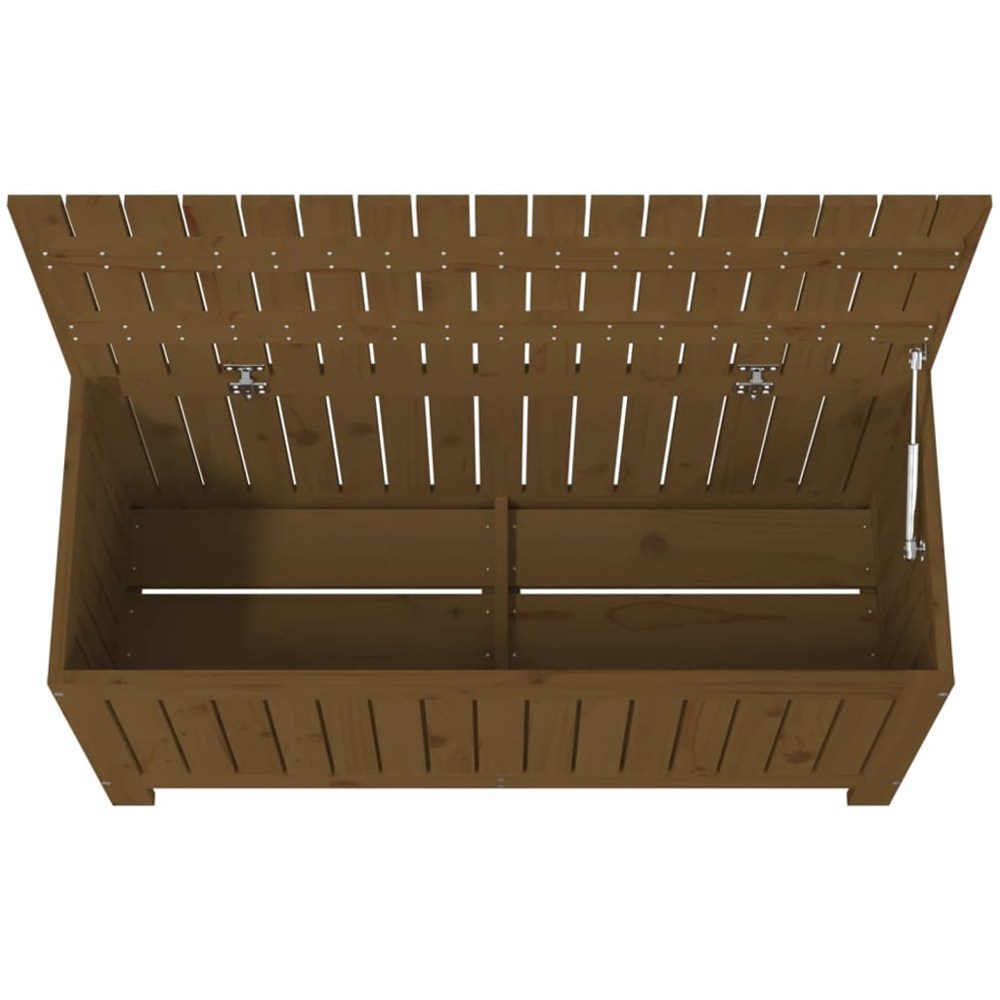 vidaXL 54 x 108 x 42.5cm Brown Pine Wood Garden Storage Box Image 7