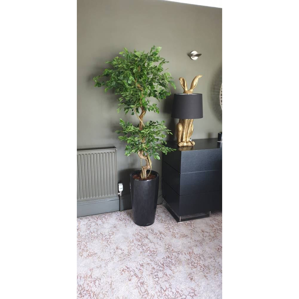 Leaf Artificial Japanese Twisted Ficus Fruticosa Tree Pot 150cm Image 5