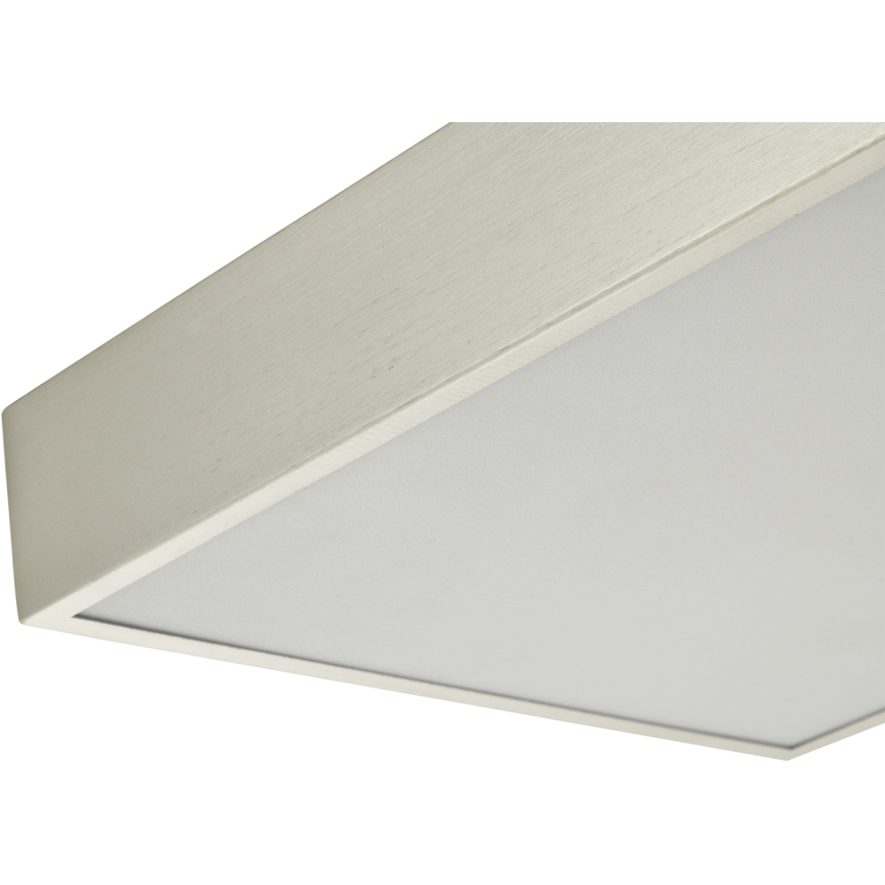 Happy Homewares Brushed Silver LED Flush Square Ceiling Light Image 4