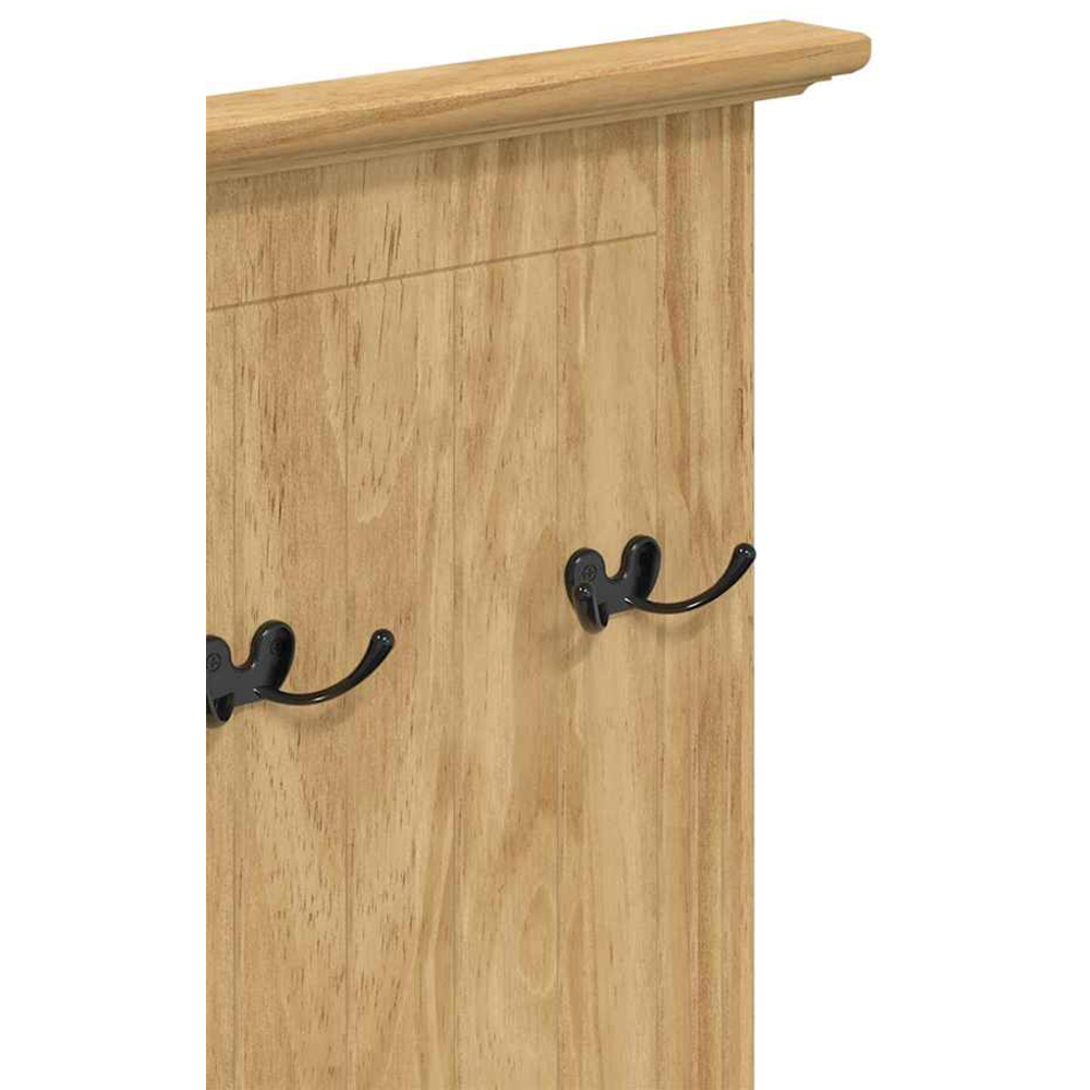 vidaXL Single Drawer Coat Hook Honey Brown Modern Hallway Cabinet Image 7