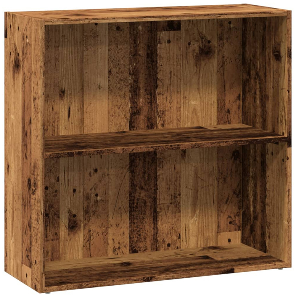 vidaXL 2 Shelf Old Wood Bookcase Image 2