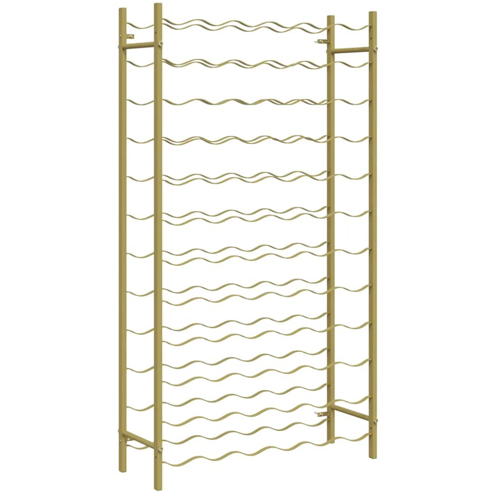 vidaXL 72 Bottle Gold Freestanding Wine Rack Image 1