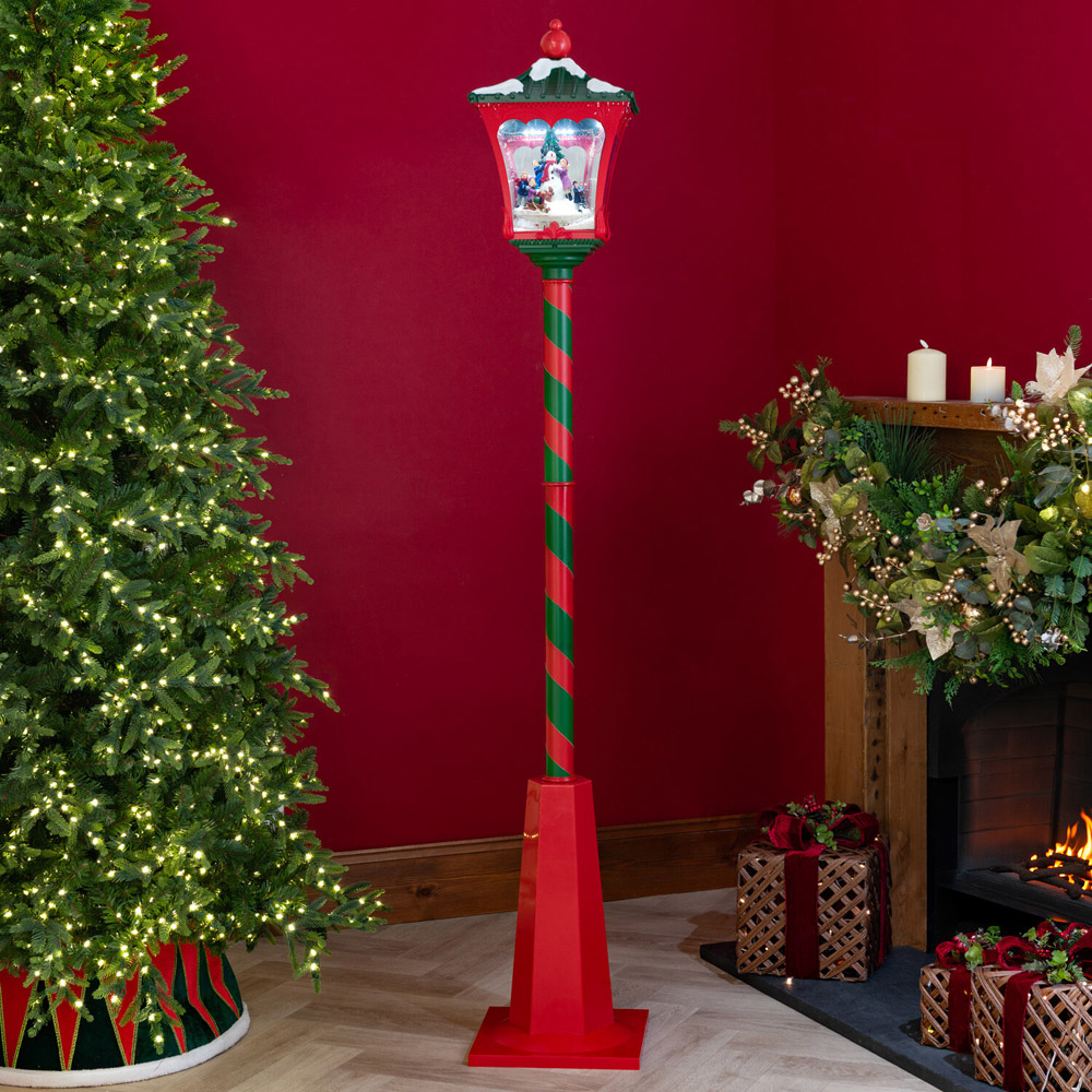 Green and Red Snowing Lantern Image 2