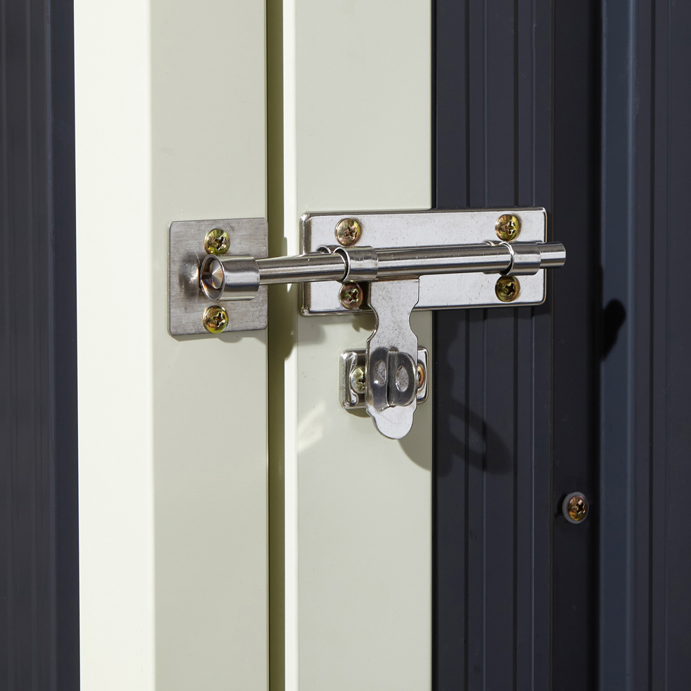 Rowlinson Trentvale Metal Pent Shed Dark Grey with Foundation Kit 5 x 3ft Image 4