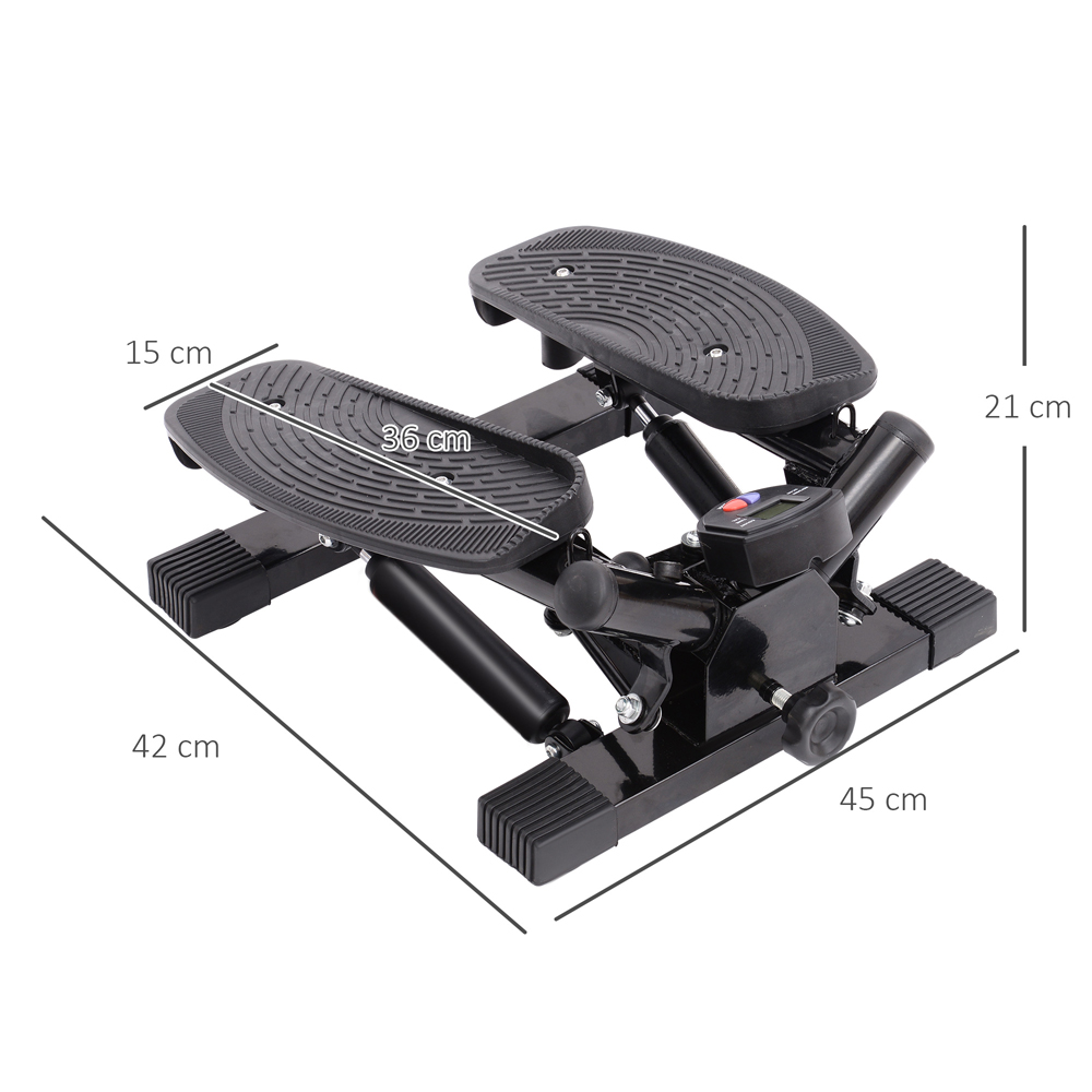 HOMCOM Compact Mini Stepper Machine with Resistance Bands Image 8