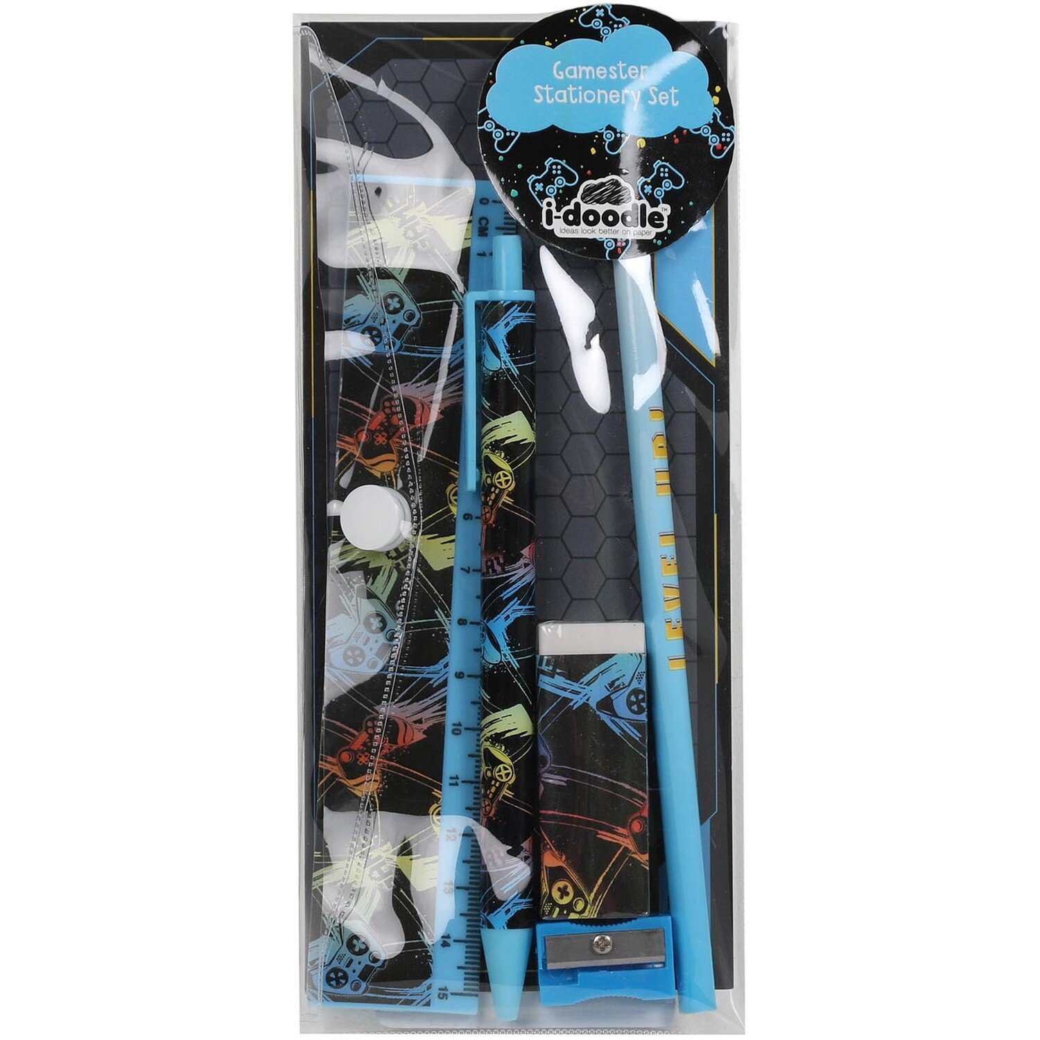 Idoodle Gamester Stationery Set - Black Image 1