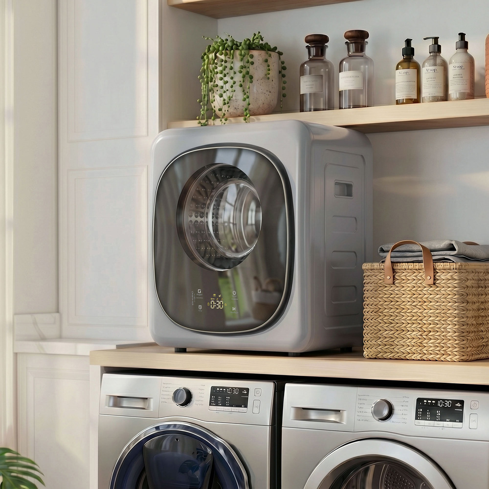 HOMCOM Silver Compact Tumble Dryer with 5 Modes 4kg Image 3