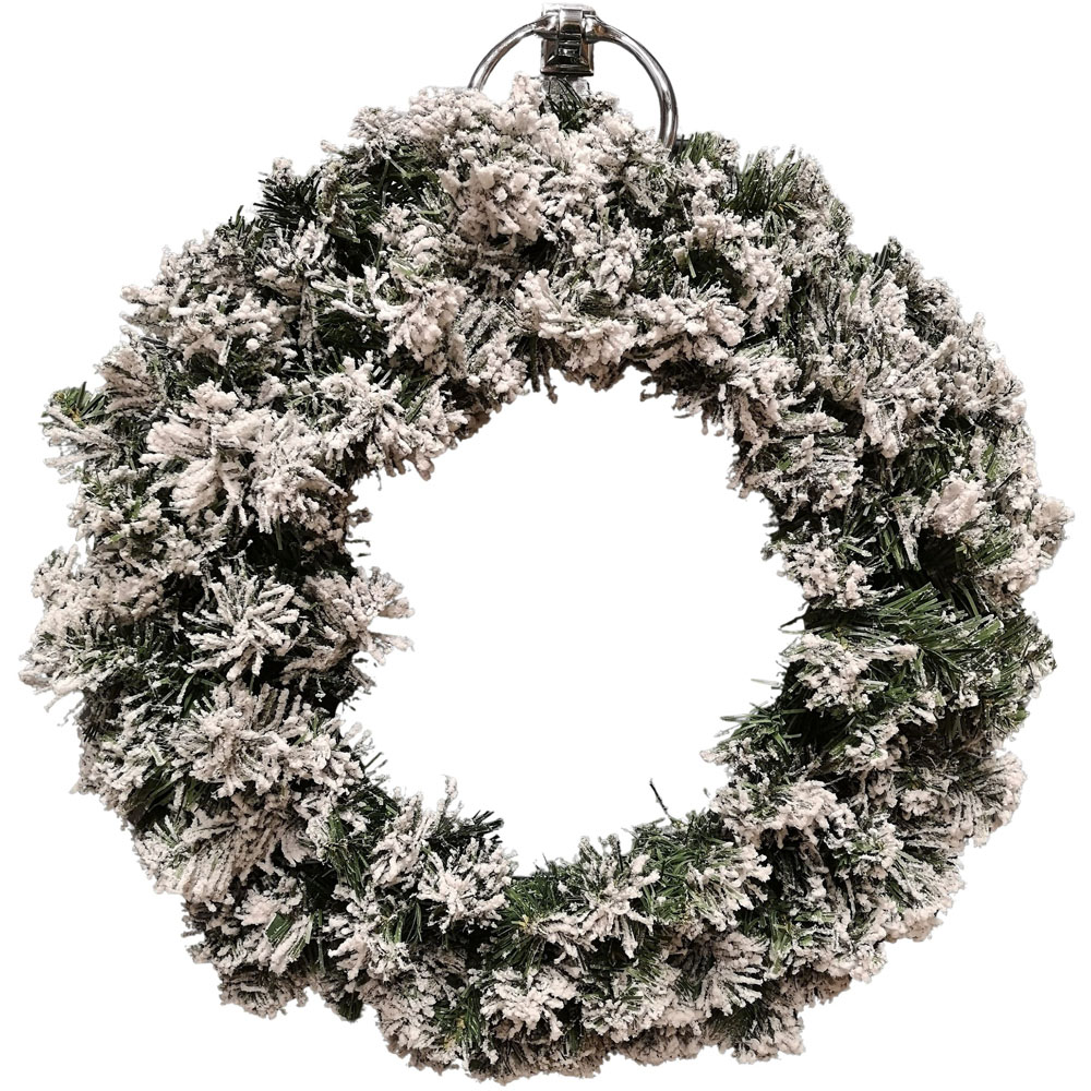 Samuel Alexander Snow Flocked Imperial Pine Wreath 50cm Image 1