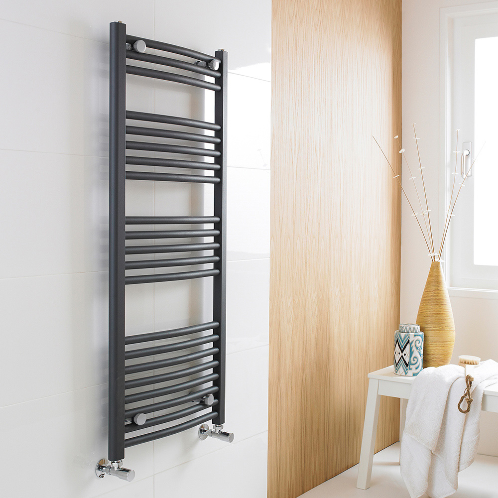 nuie Anthracite Curved Ladder Rail 1150 x 500mm Image 2