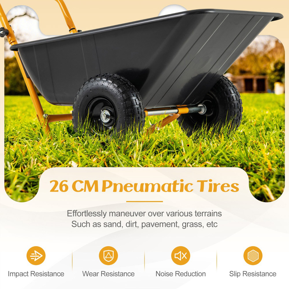 Costway Black Garden Utility Cart Image 4