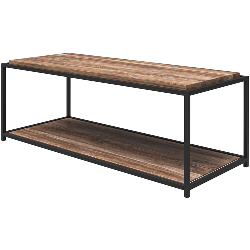 Dorel Quincy 2 Shelf Weathered Oak Coffee Table Image 4