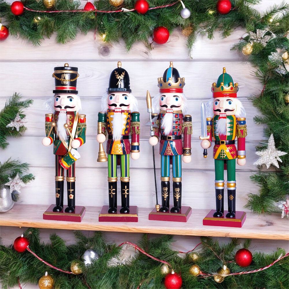 St Helens Red Classic Wooden Nutcracker Soldier 30cm Image 5