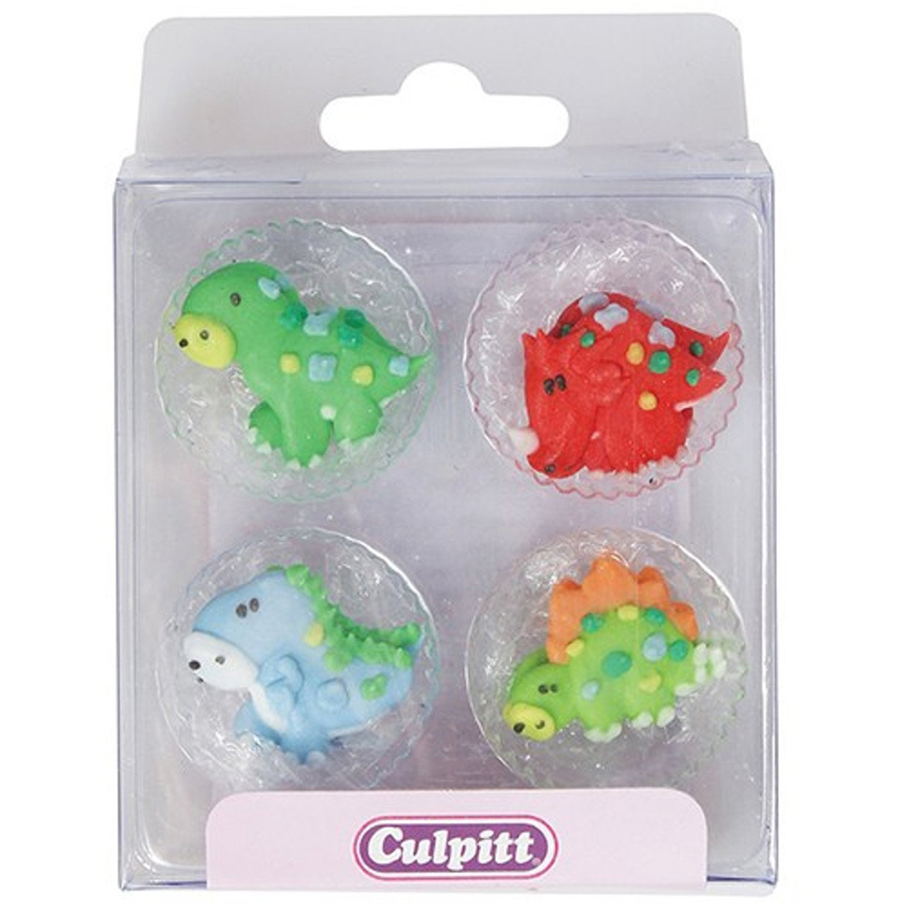 Pack of 12 Dinosaur Sugar Pipings Image