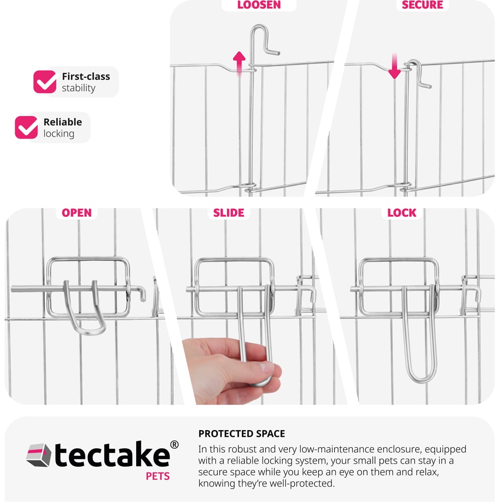 tectake 8 Enclosure Rabbit Run Hopper 145cm Image 5