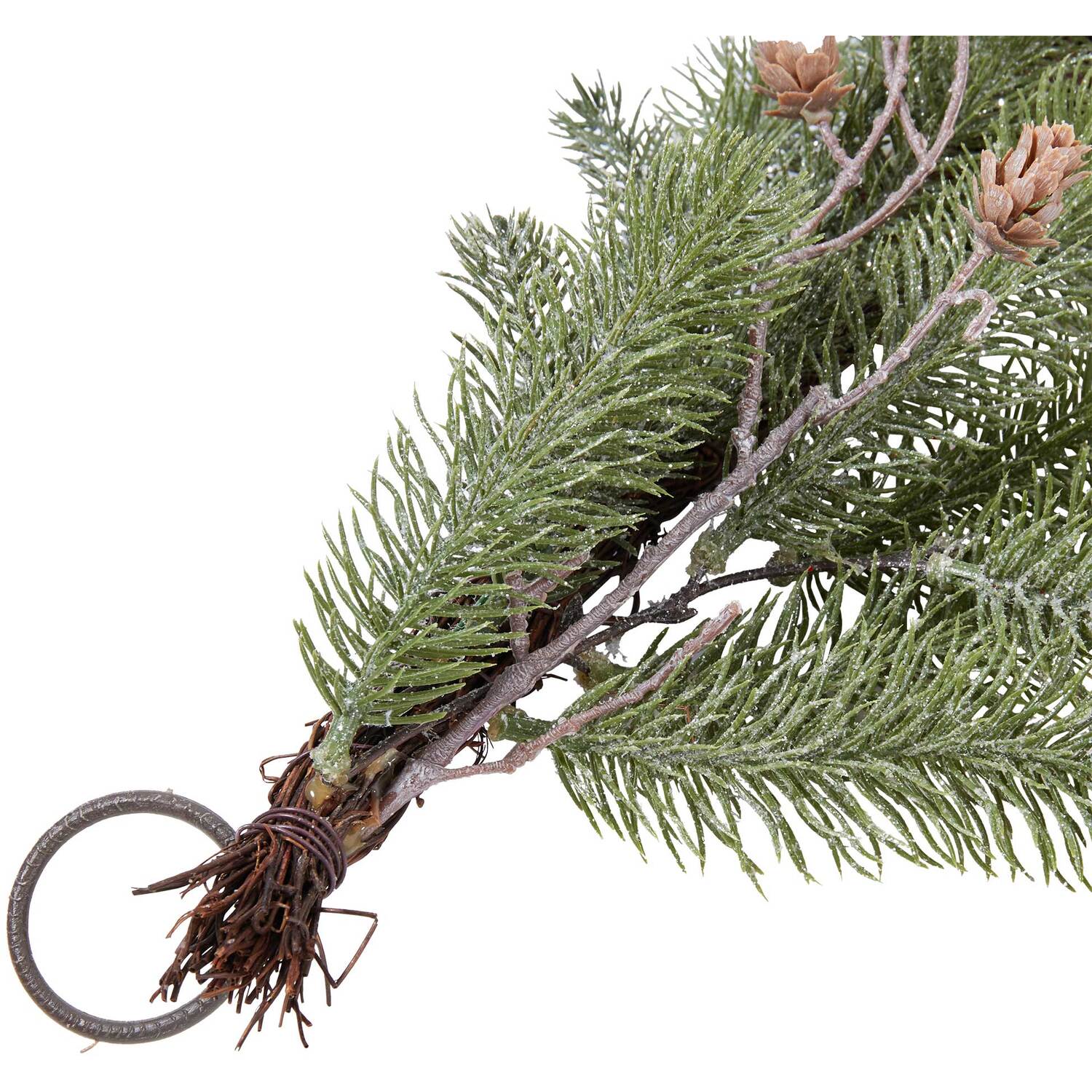 Festive Snowy Pinecone Garland - Green Image 3