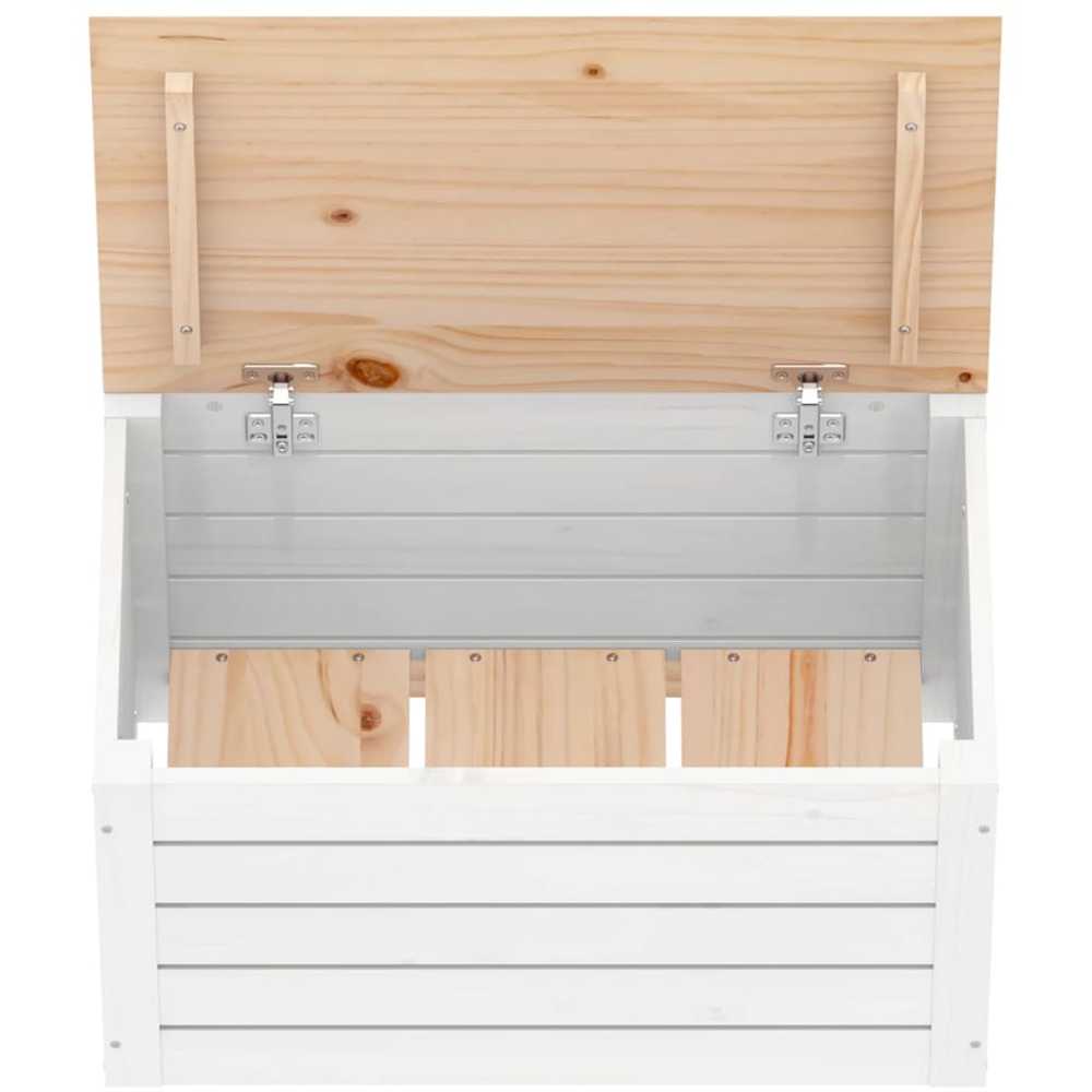 vidaXL White Solid Pinewood Stackable Storage Box Image 6