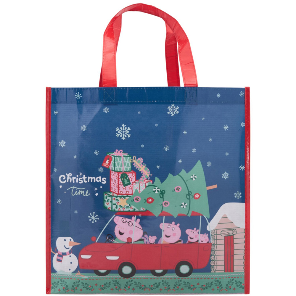 Peppa Pig Print Christmas Shopper Bag Image 2