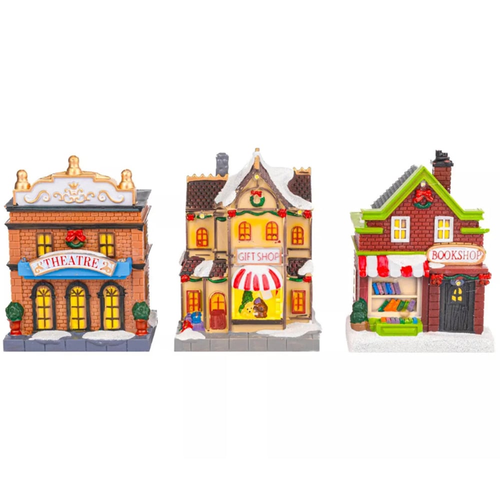 Marco Paul LED Christmas Shop Scene 3 Piece Mini Decoration Set Image 3