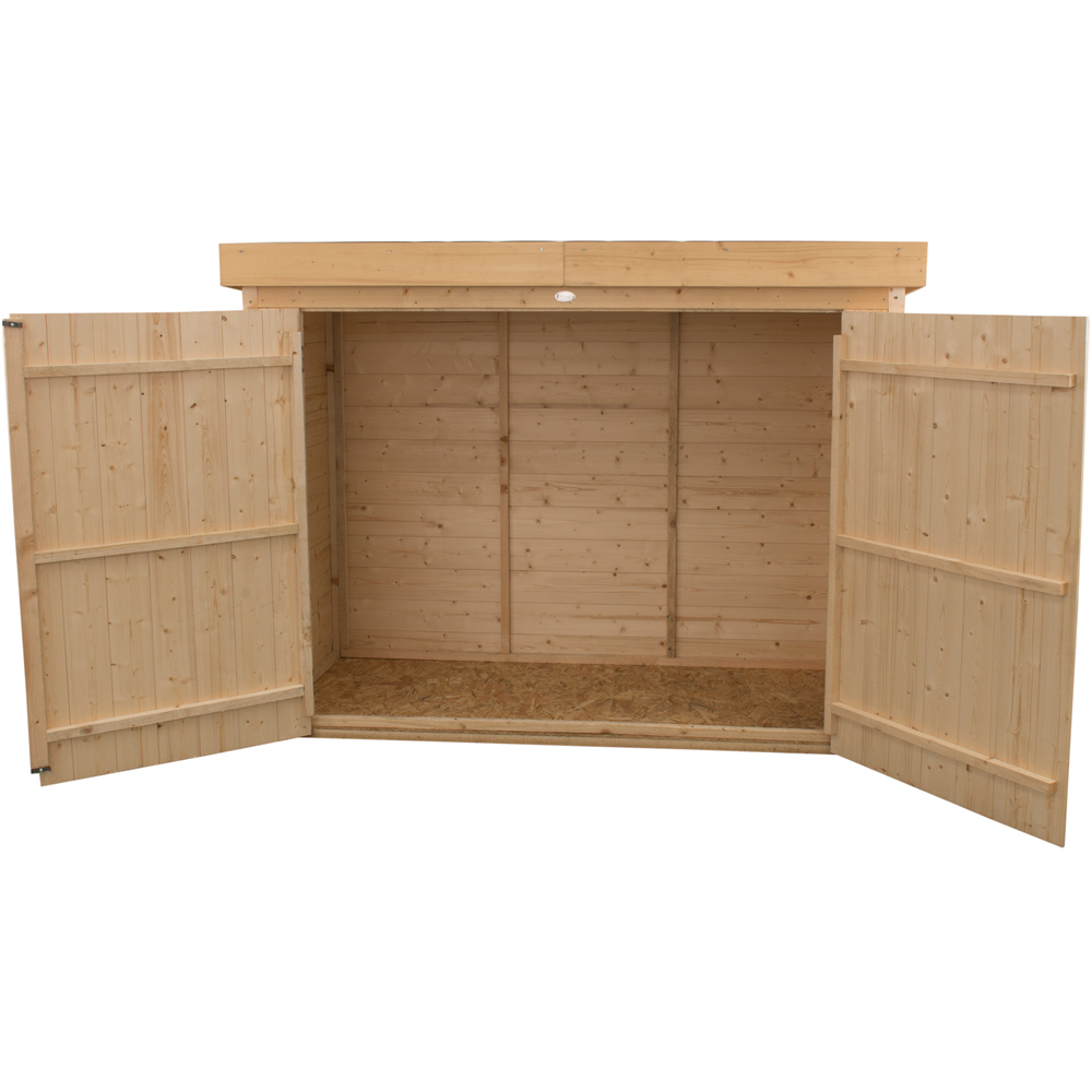 Forest Garden 2.4 x 6ft Pressure Treated Shiplap Pent Outdoor Storage Image 6