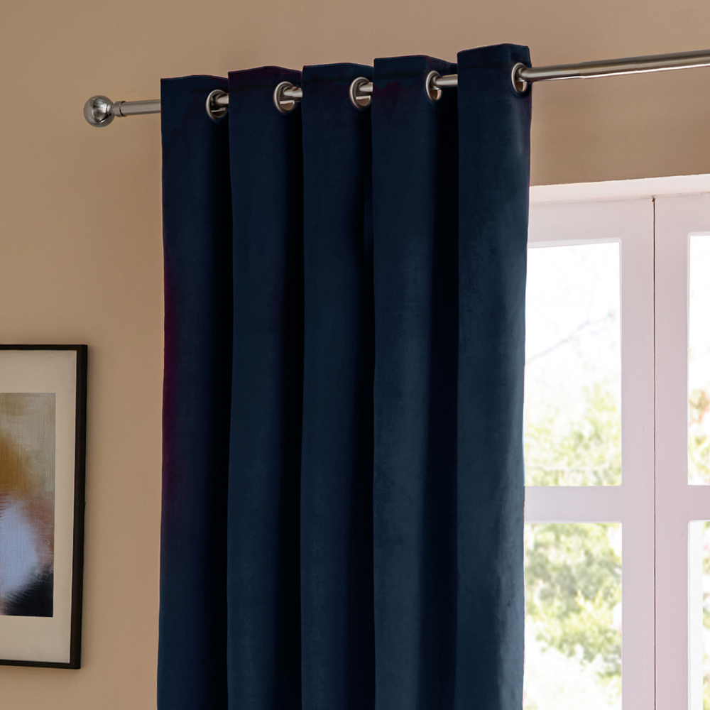 Furn The Ultimate Royal Velvet Fully Lined Eyelet Curtains 168 x 137cm Image 3