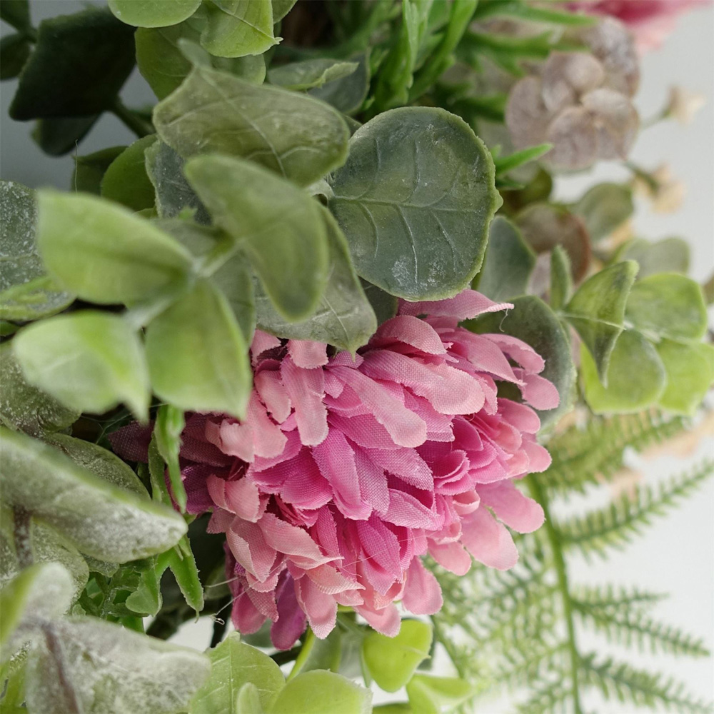 Botanik Opulent Pink Blossom Floristry Artificial Wreath 45cm Image 4