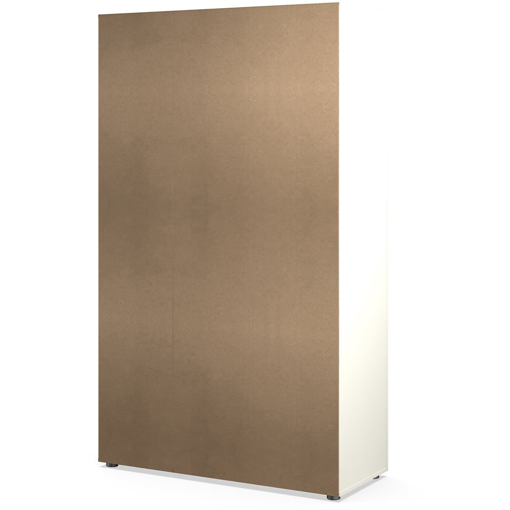 Florence 3 Door White Woodgrain Wardrobe Image 5