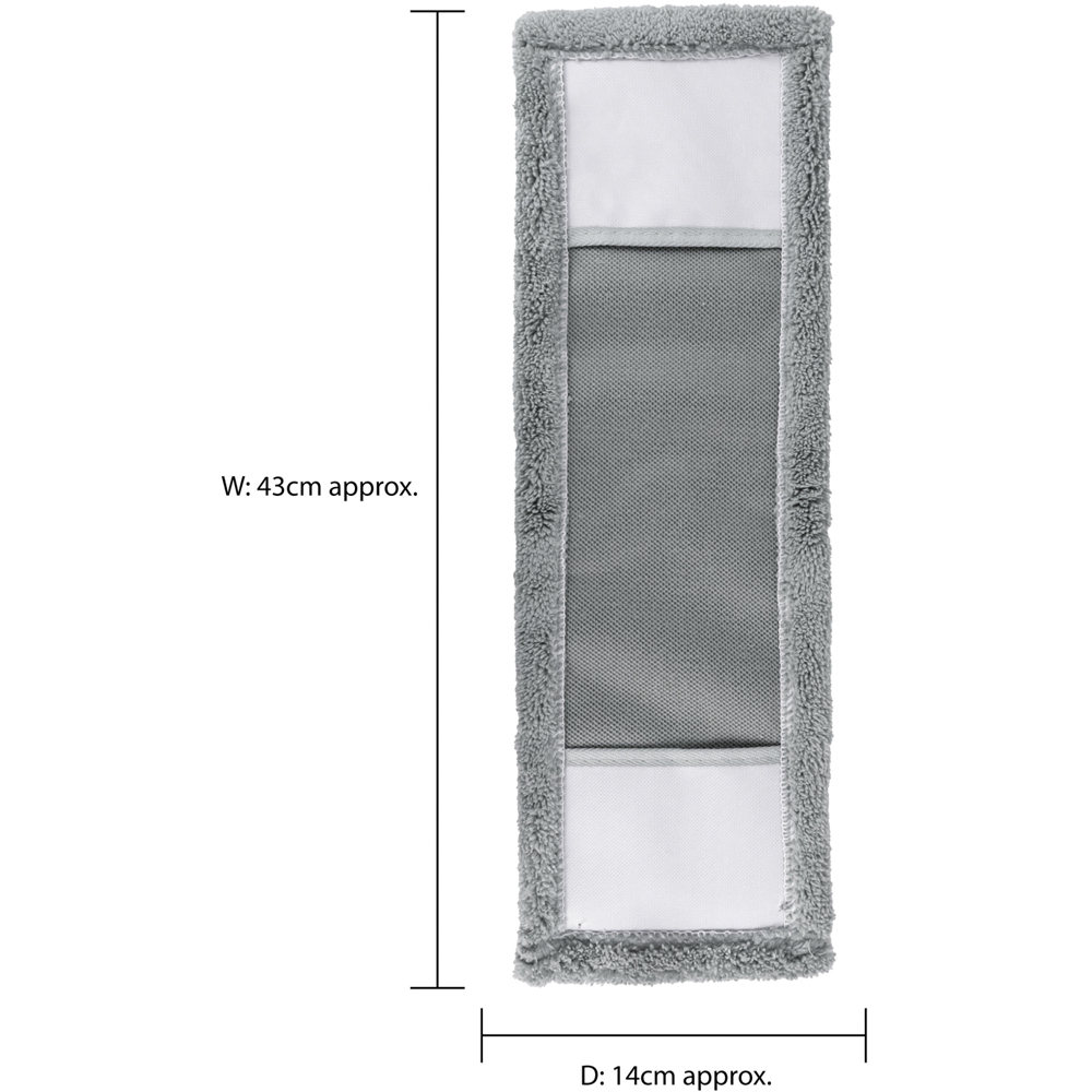 JVL Cleaning Grey Replacement Microfibre Mop Pad 3 Pack Image 6