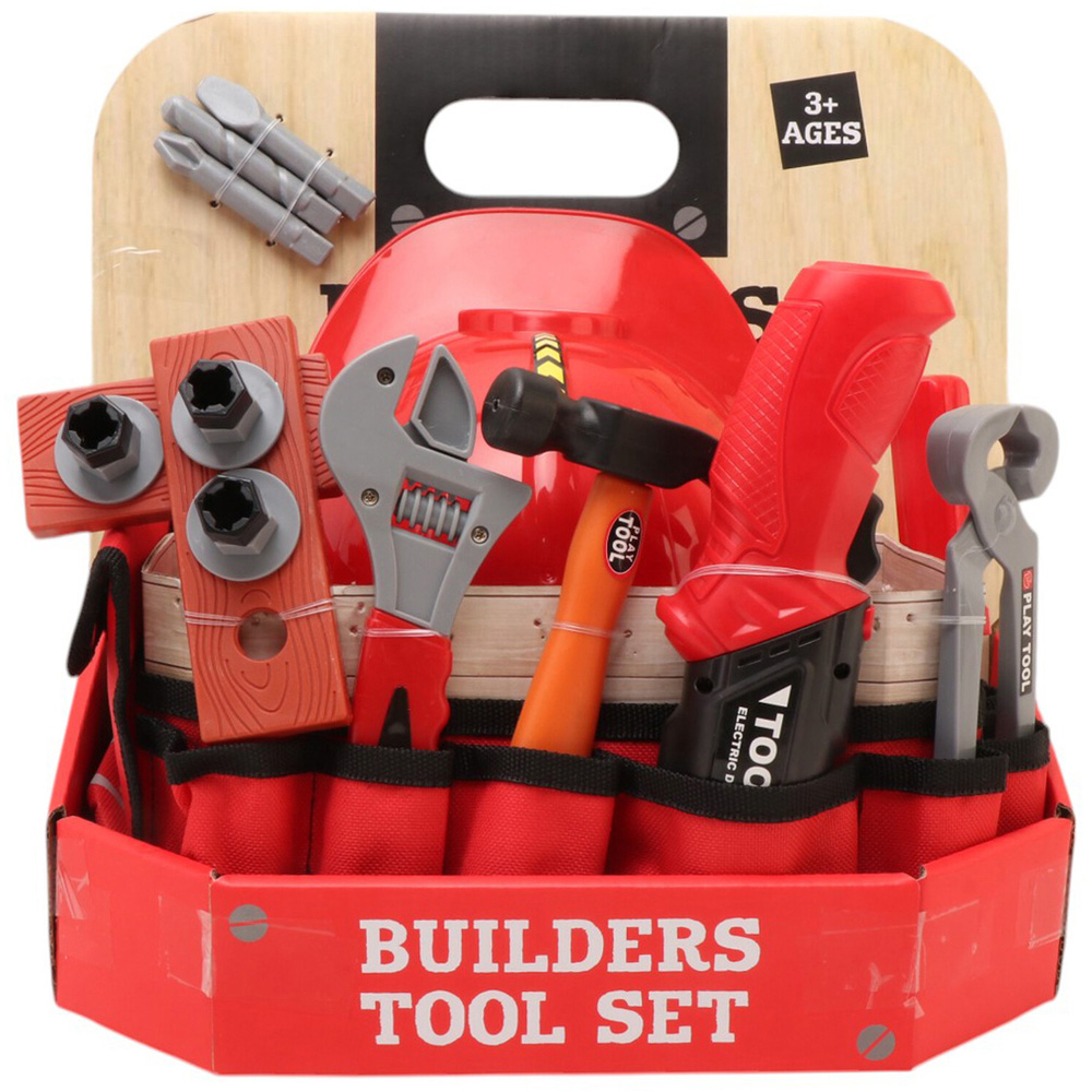 Builders Tool Toy Set - Red Image