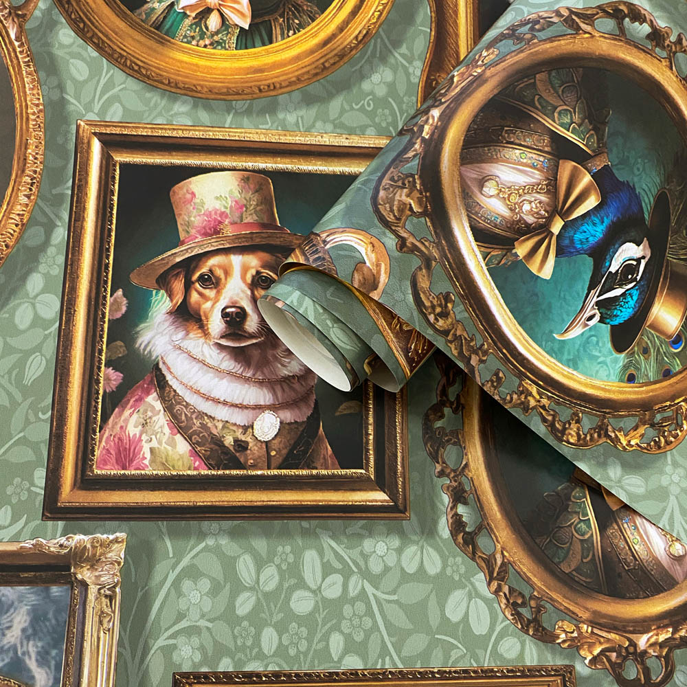 Holden Decor Regal Beasts Sage Wallpaper Image 2