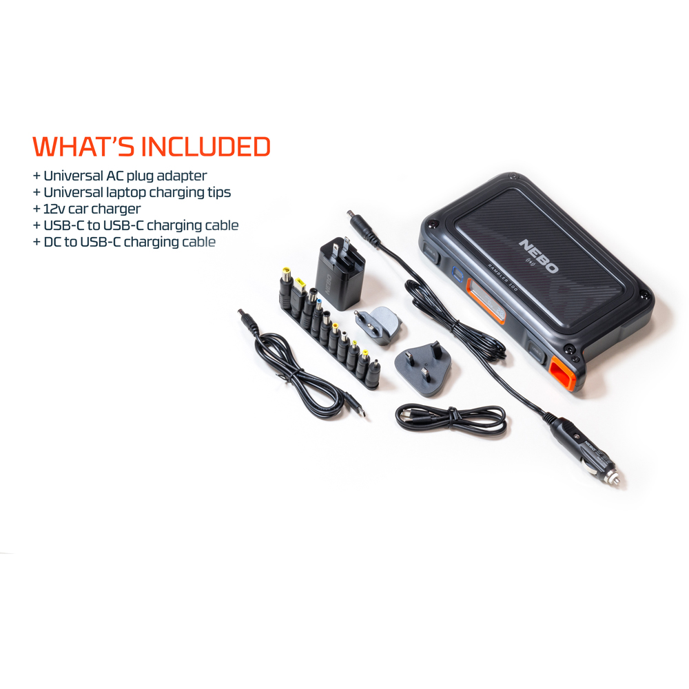 Nebo Rambler PS100 Portable Power Station with Wireless Charging and Floodlight 94.9Wh Image 4